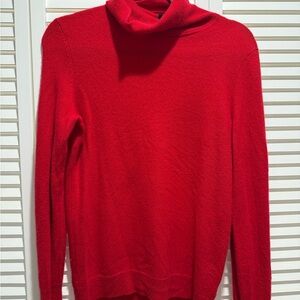 100% Cashmere Red Talbots Sweater - Medium